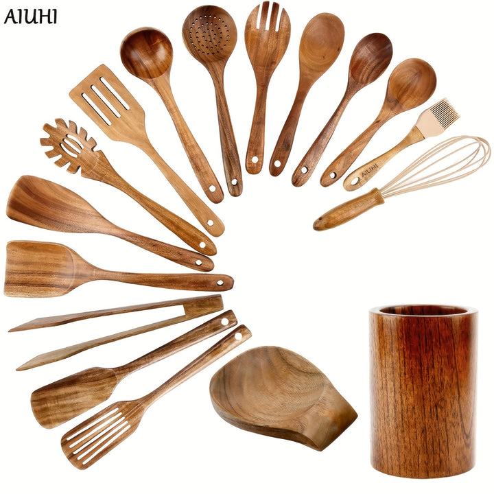 Teak Cooking Utensils  Non Scratch Durability  APS23