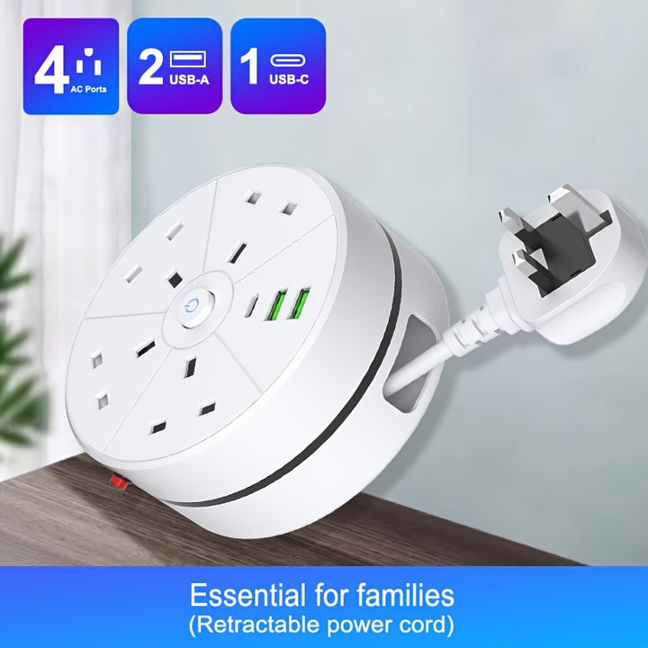 Multifunctional Power Strip with USB  C Ports  NJ9859