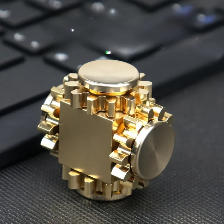Brass Gear Linkage Anxiety Relief Puzzle Spinner Stress Reducing Desk Toy for Teens and Adults 14 Halloween and Christmas Gift Idea