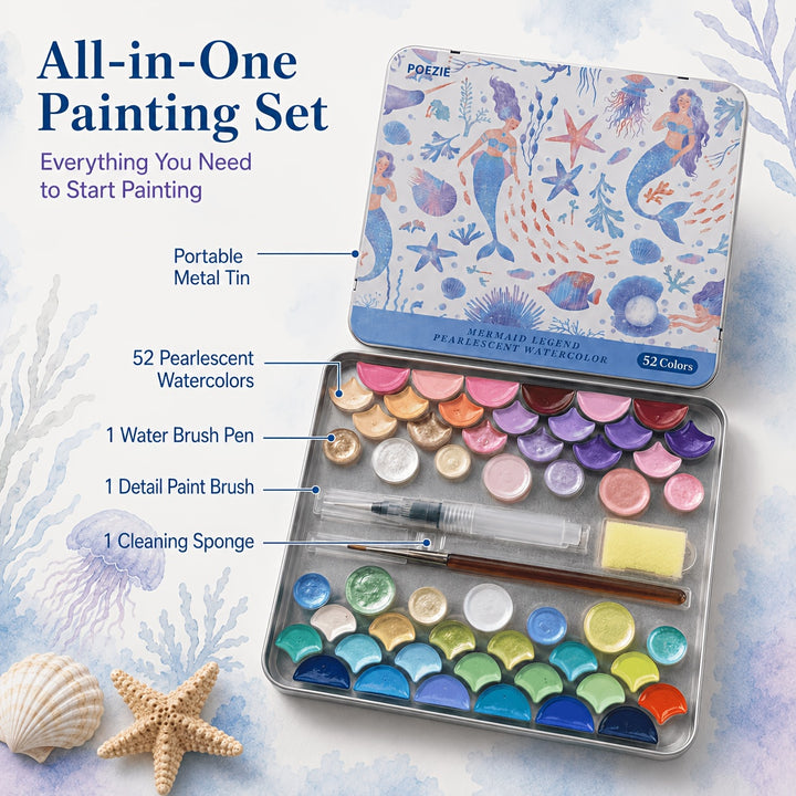 Ocean Shimmer Watercolor Set  SA86
