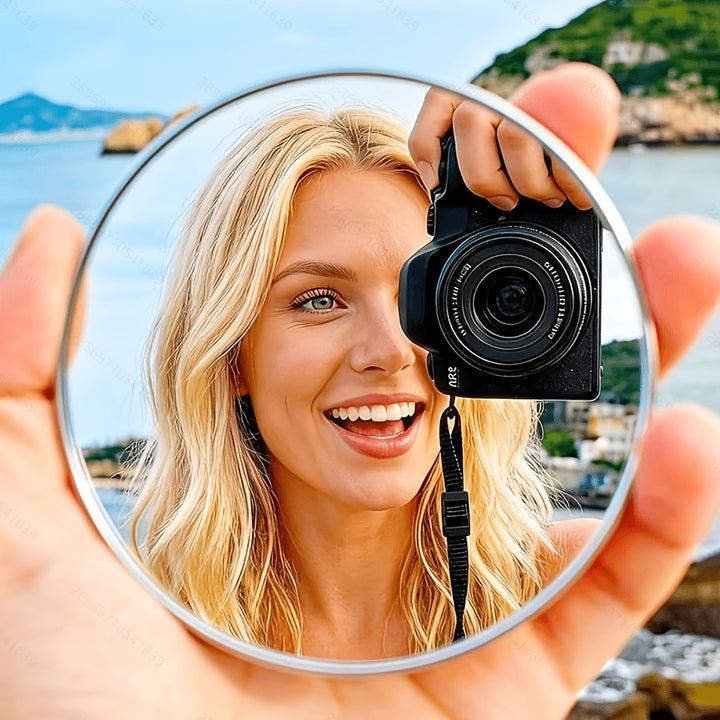 Travel Photo Mirror 4 Polished Aluminum Convex