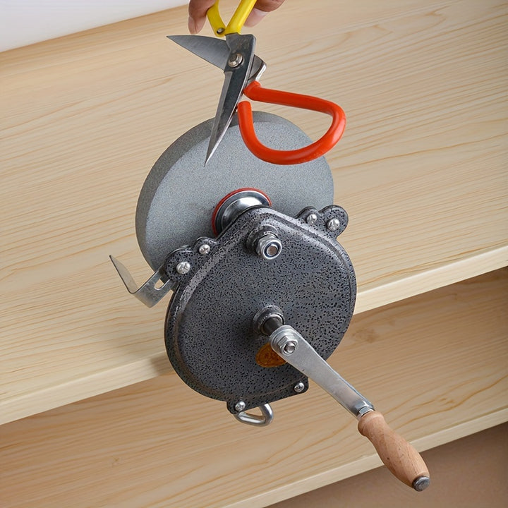 Durable HandCranked Knife Sharpener  Compact Grinding Tool For Kitchen  Restaurant Use Metal No Power Needed Grinder For Kitchen Knife Sharpeners For Kitchen Knives