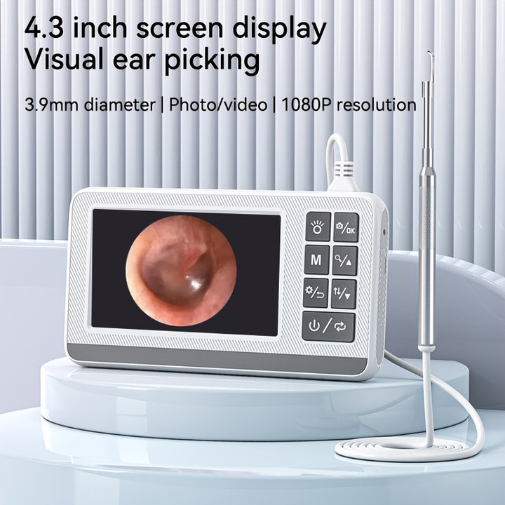 1pc 43 Inch Screen Visualization Ear Picking Spoon 39mm Lens Recording Endoscope Home Use Ear Digging Artifact Tool Clean Ear Safety