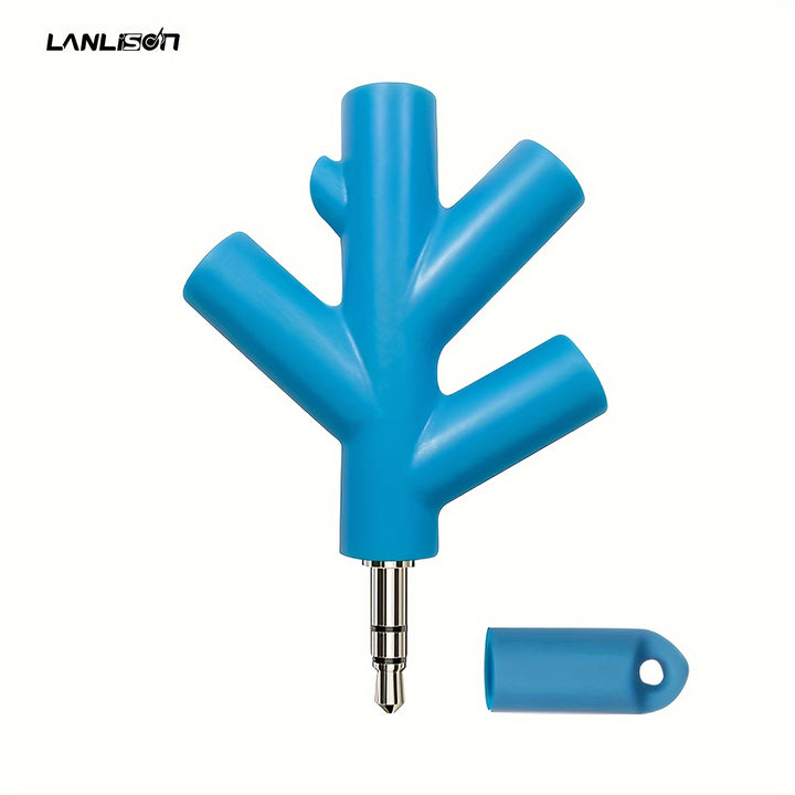 35mm 4 Wav Port Aux Multi HeadphoneEarphone Audio Splitter Adapter 35mm Jack HUBSpliter Cable Extender 1 Male To 4 Female