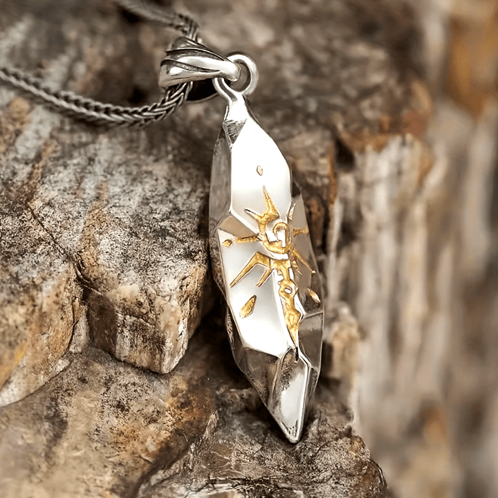 Retro Unisex Necklace With Wish Stone Pendant Perfect For Men And Women