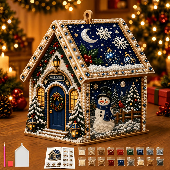 Wooden Christmas House Diamond Painting SetAMLIIBGVC