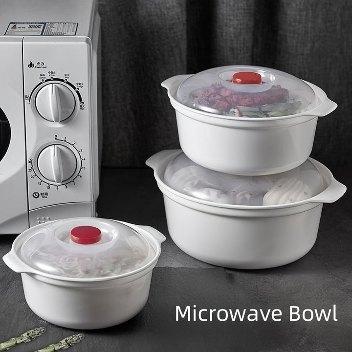3Piece Microwaveable Bowl Set with LidsAMLUBFG 