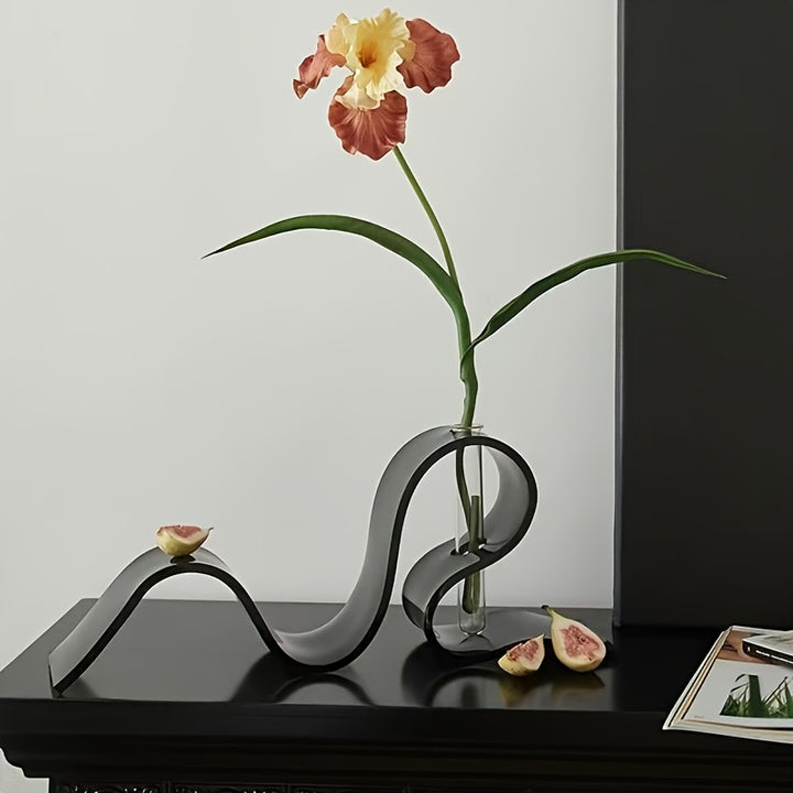 RibbonShaped Decorative Shelf  VaseAMLVAS