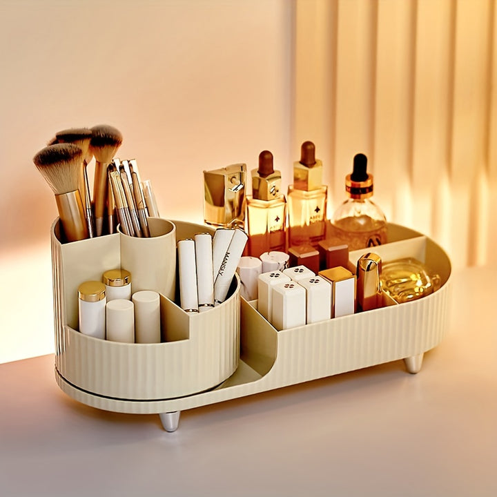 360 Rotating Makeup Brush Organizer  Y82N