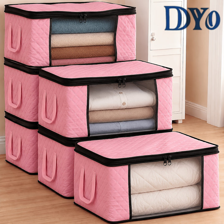 6 XL Foldable Storage Boxes with Window