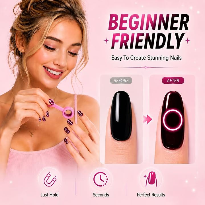 Cat Eye Nail Art Magic Ring Set