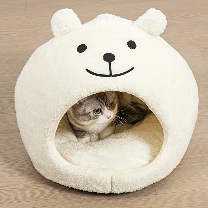 Cute Classic Style Soft Polyester Fiber Cat House Bed  C3FX