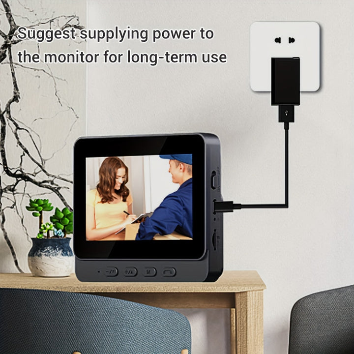 X8 wireless antitheft outdoor cat eye intercom visible door bell with display screen screen monitoring camera door mirror for home use