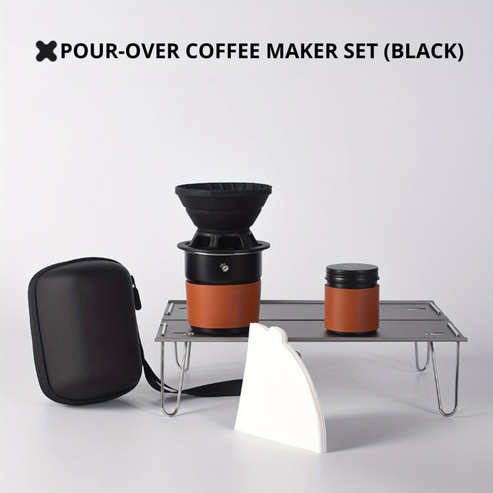 Stainless Steel Coffee Cup  Multifunctional Filter Cup  Coffee Can  Coffee Filter Paper Portable Travel Coffee Set Outdoor Portable Camping Coffee Equipment