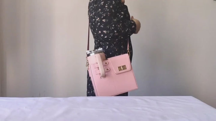 Chic  Durable Faux Leather Crossbody Tote with Zipper Pocket and Card Holder  Perfect for Daily Commute Adjustable Strap Lightweight Design 3 Color Options