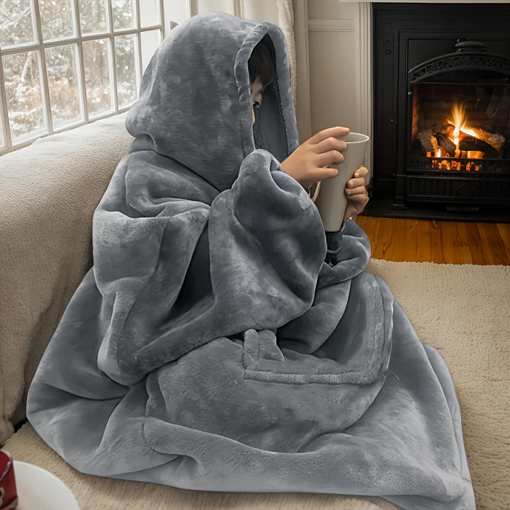 Cozy Fleece Hooded Blanket NJ9644