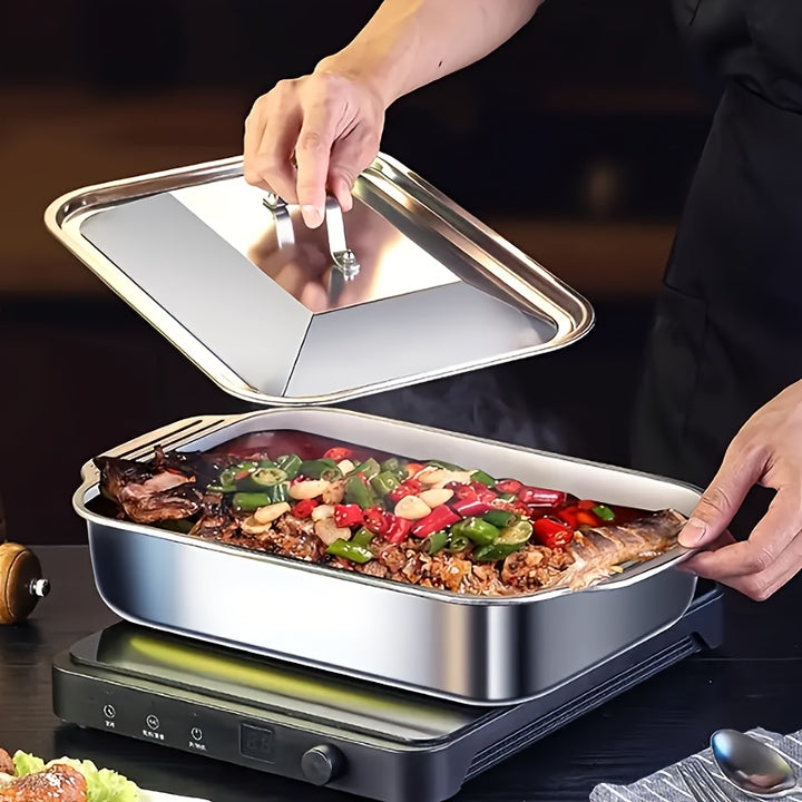 XL Stainless Steel Fish Pan Set 3pcAML3PC