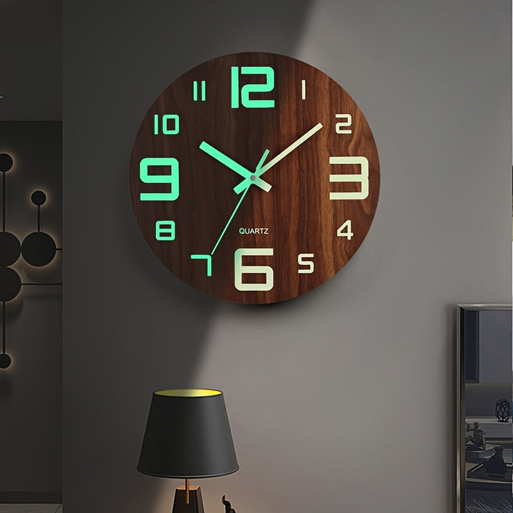 Modern Luminous Wooden Wall Clock  8953i