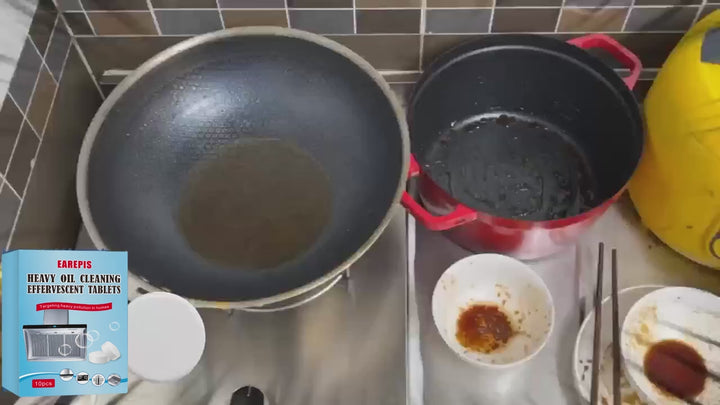 10Pack Kitchen Grease Cleaner Effervescent Tablets NonToxic Stove  Range Hood Degreaser EasyDissolve Heavy Oil Stain Remover for Ovens  EcoFriendly No Electricity Needed