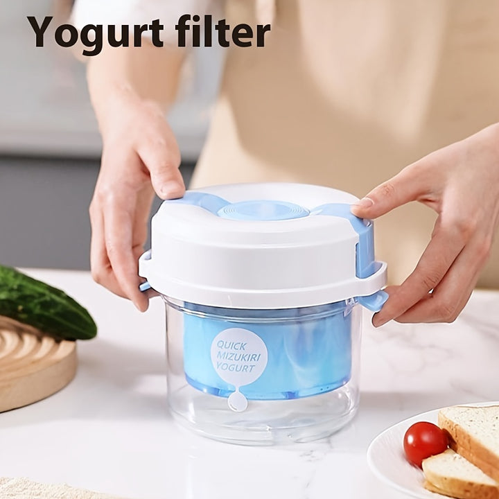 1Pack ABS Quick Yogurt Maker with Lid  RustResistant Handmade Greek Yogurt Cheese Strainer Whey Separator Cold Brew Filter with MultiGear Adjustment Outdoor Safe Uncharged Kitchen Gadget