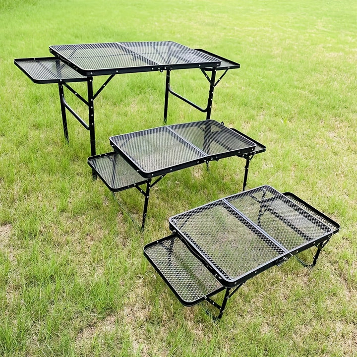 Portable Aluminum Alloy Folding Table  Perfect for Outdoor Camping Barbecues Travel  More