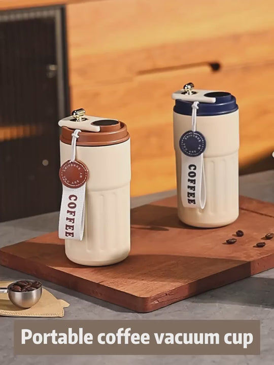 1pc 1555oz Retro Coffee Tumbler Insulated Travel Mug For Men  Women 316 Stainless Steel Leakproof Lid Thermal Cup Keeps Beverages Hot Or Cold For Hours Ideal For Office  Outdoors