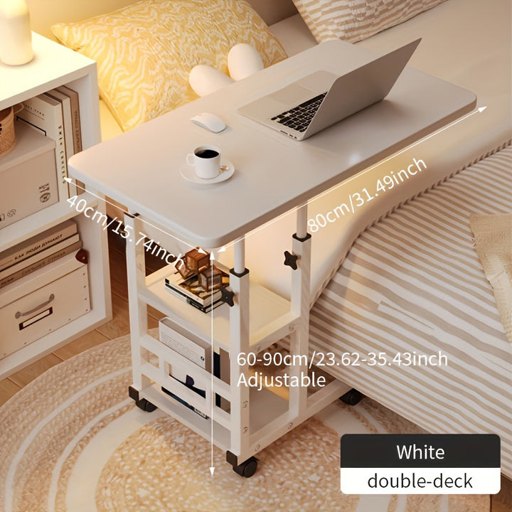 Bedside Table Double Layered Movable Minimalist Office Desk  CY7G