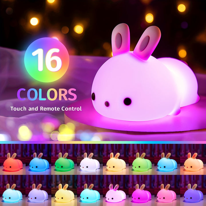 Cute Bunny Night Light For 16 Colors Remote Night Light  EK2O