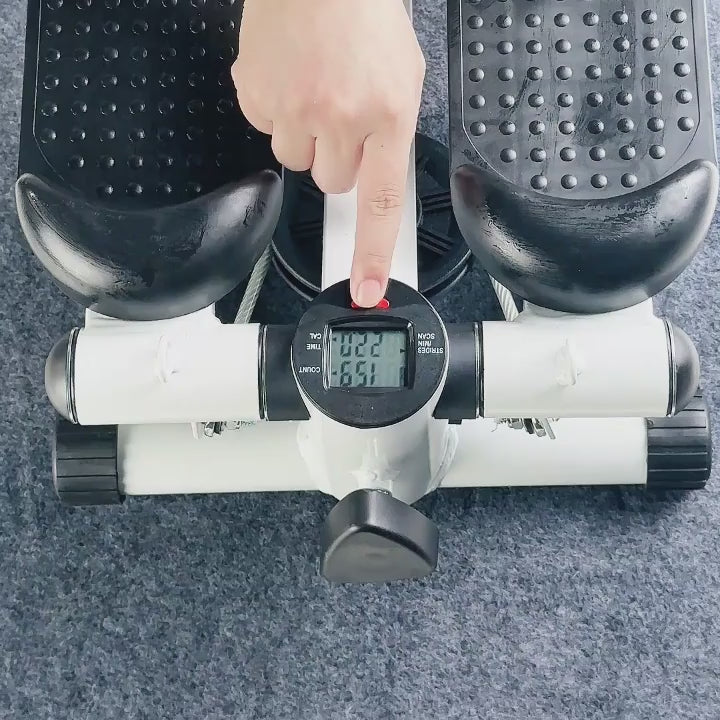 1pc PINJIAN Steppers For Home Exercise Mini Stepper With Resistance Bands And LCD Monitor Stair Stepper With NonSlip Mat 14969KG Loading Capacity