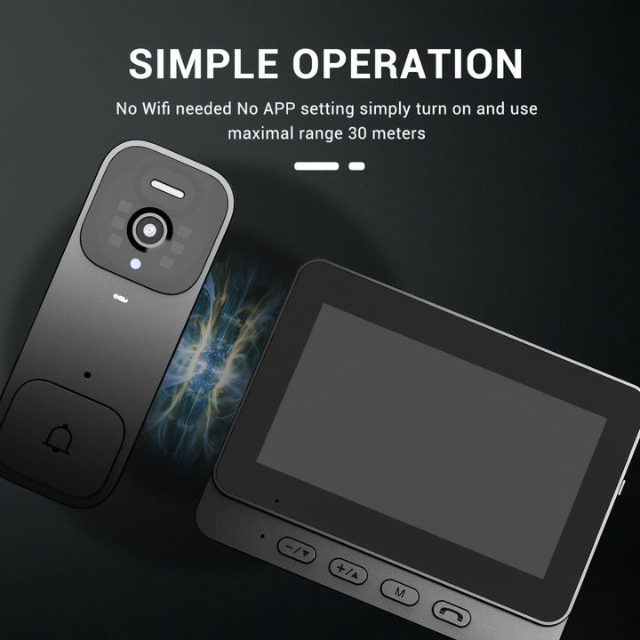 1 set X7 video doorbell no WiFi required no app required supports up to 128 GB memory card local storage capture pictures video record