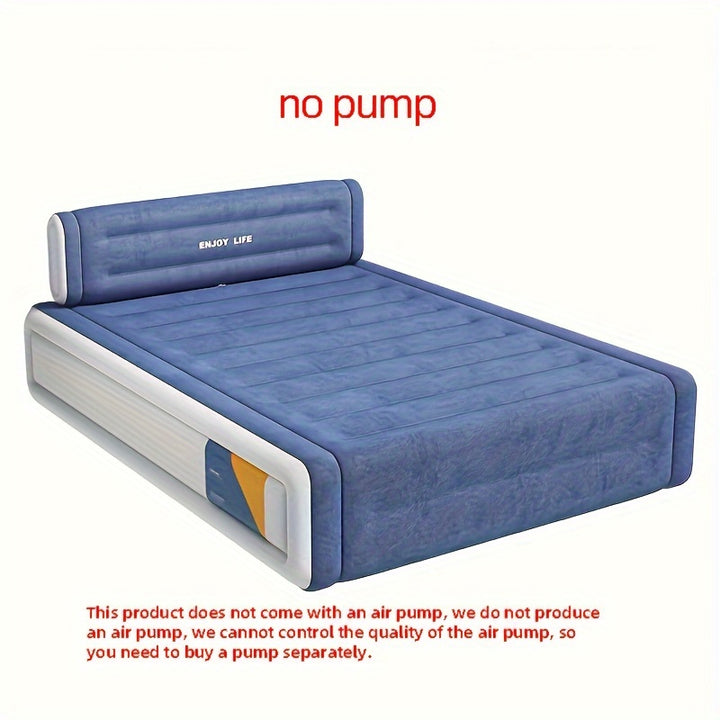 1Pc Comfortable Air Mattress With Pvc Flocking Top  Perfect For Home Travel Camping  Trucks Pump Not Included3XFV