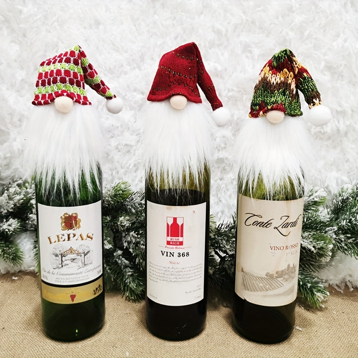 1pc Pendant Christmas Party Tabletop Decorations Christmas Tree Pendant Christmas Wine Bottle Cover Party Supplies Party Decor Christmas Decor Christmas Supplies