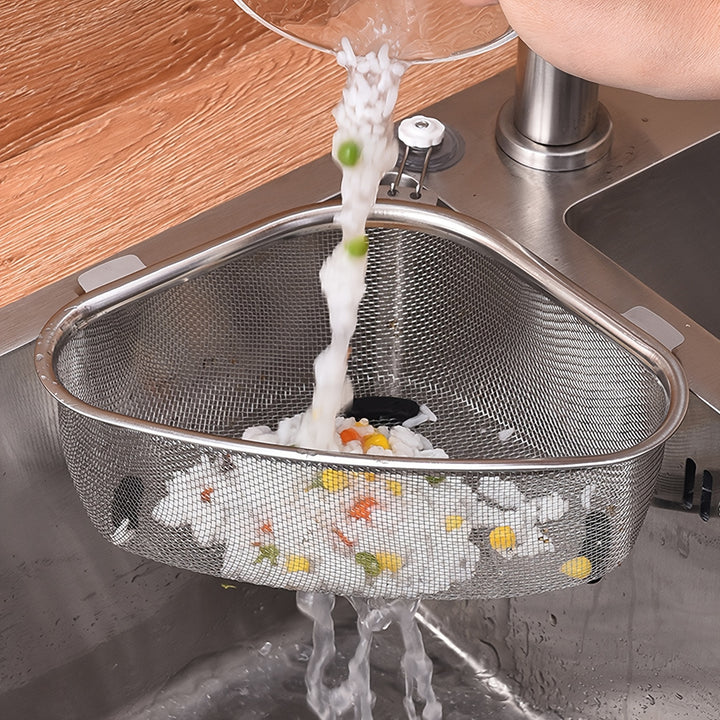 Triangular Stainless Steel Sink Strainer  Drain