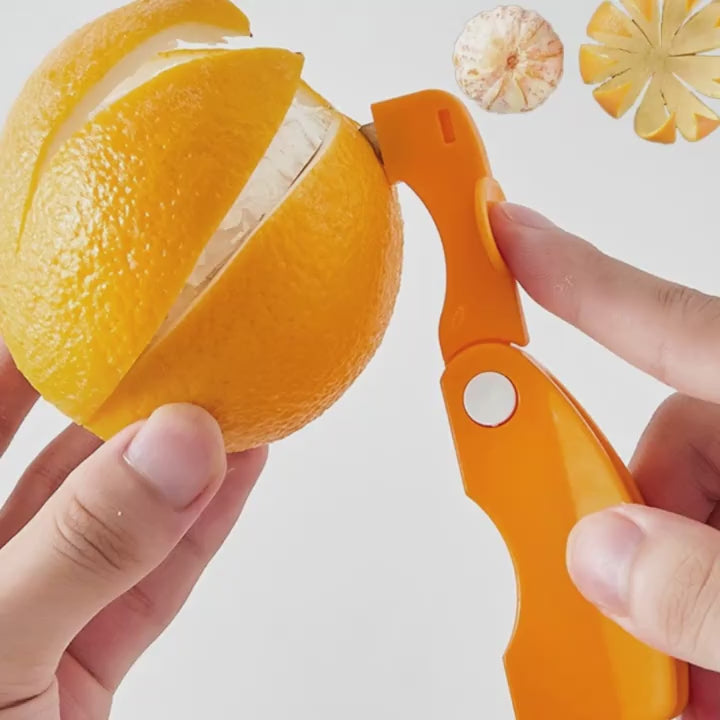 12pcs Orange Peeler Plastic Orange Peeler Simple Lemon Peeler Grapefruit Peeler Creative Cutter Orange Peeler Tool With Folding Handle Fruit Peeler Vegetable Fruit Tools Kitchen Gadget