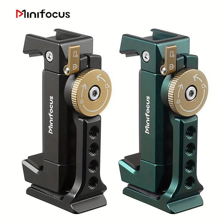 Minifocus 360 Mobile Phone Mount with Arca 38mm Slide Slot and Quick Release  Suitable for iPhone Samsung and Other Smartphones  Aluminum Alloy Construction