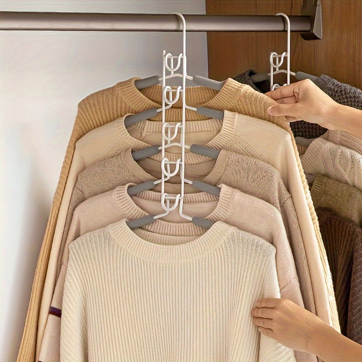 1pc Multitier Pants Hanger Trouser Sweater Storage Rack Saving Space Storage Organizer For Wardrobe5EBL