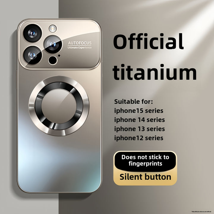 Luxury Titanium Metallic Color New Matte Phone Case for Iphone 16 15 14 13 12 11 Pro Max Plus Magnetic Wireless Charging Shockproof Glass Camera Lens Protection Cover