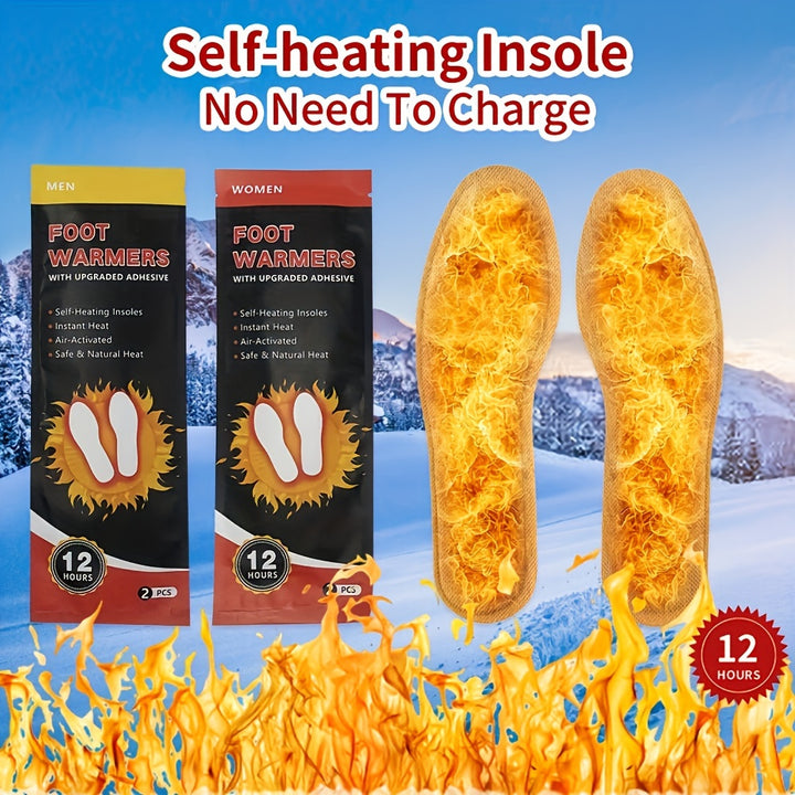 2610 Pairs SelfHeating Insoles  Breathable NonSlip No Charging Required Fast  LongLasting Warmth for Skiing Camping Outdoor Activities