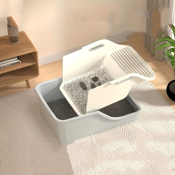 Foldable Semi Auto Cat Litter Box with Sifter Shovel  APS53