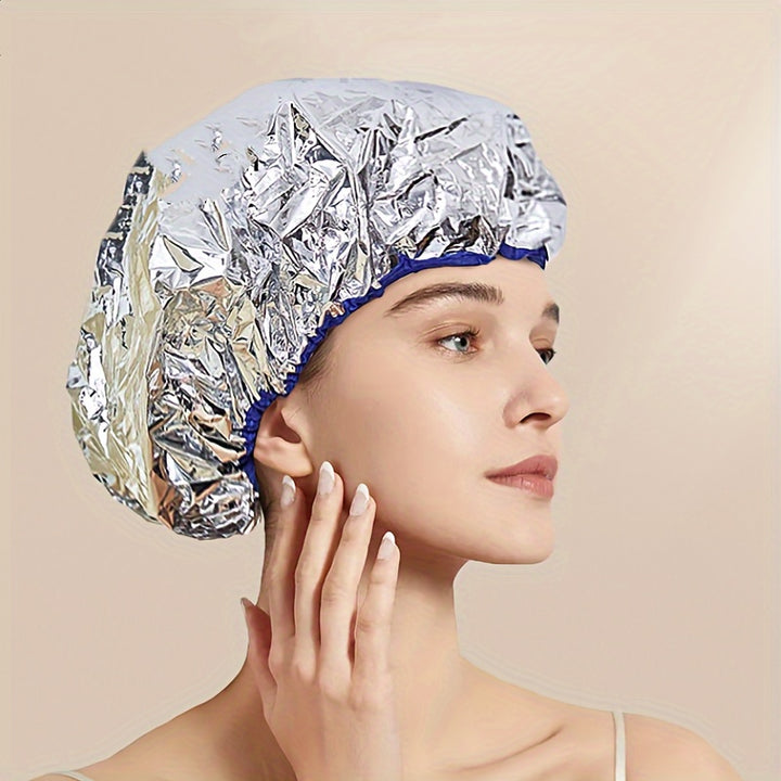 Portable Hair Care Thermal Cap SelfHeating Foil Treatment Hat Cordless Deep Conditioning Heat Therapy Reusable Hairdressing Steam Cap for Home Salon Use
