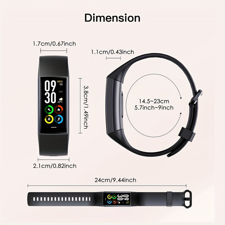 AMOLED Fitness Tracker  Unisex Smart Band for iPhone  Android  jkiz7