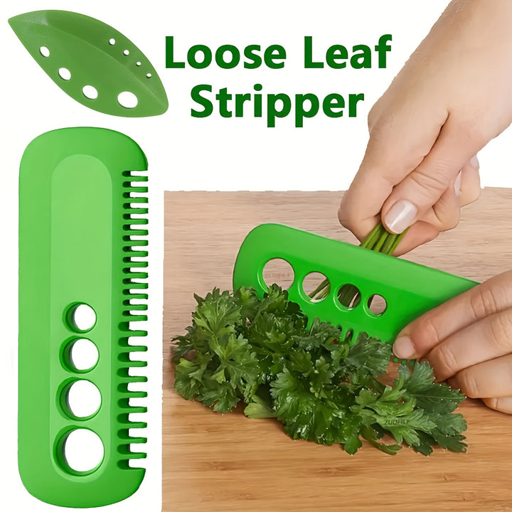 1pc Leaf Stripper Plastic Kitchen Vegetable Leaf Stripper Leaf Peeler For Kale Chard Collard Greens Thyme Basil Rosemary Leaf Stripper Tool Kitchen Stuff Kitchen Gadgets Western Stuff