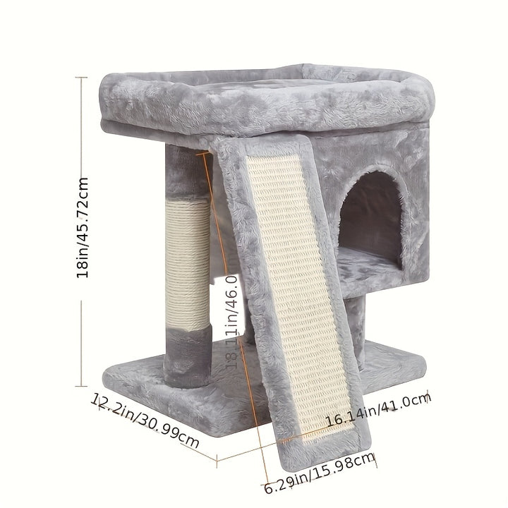Apartment Friendly Large Cat Condo with Scratch Post Cozy Cave  SA97