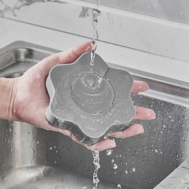 1pc Flower Absorbent Sponge Faucet Wash And Care Dualpurpose Sponge Prevent Water Dirt Kitchen Bathroom Sink Cleaning Mirror Wipe Sponge Cleaning Supplies Cleaning Tool Apartment Essentials Christmas Supplies