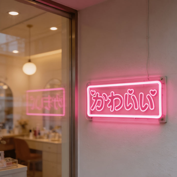 Kawaii Pink Neon Heart Light  SA46