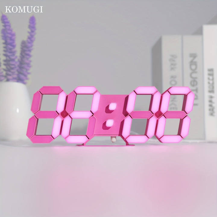  Pink LED Clock For Room Decor  CI0V