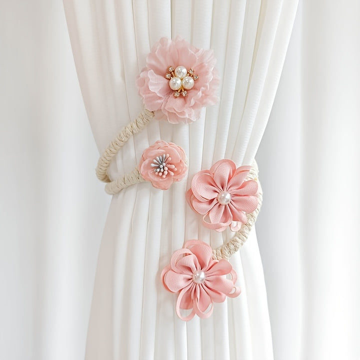 1pc Flower Curtain Buckle Curtain Tie Curtain Tieback Cute Curtain Holdback Clip For Living Room Bedroom Home Decoration Embellishment