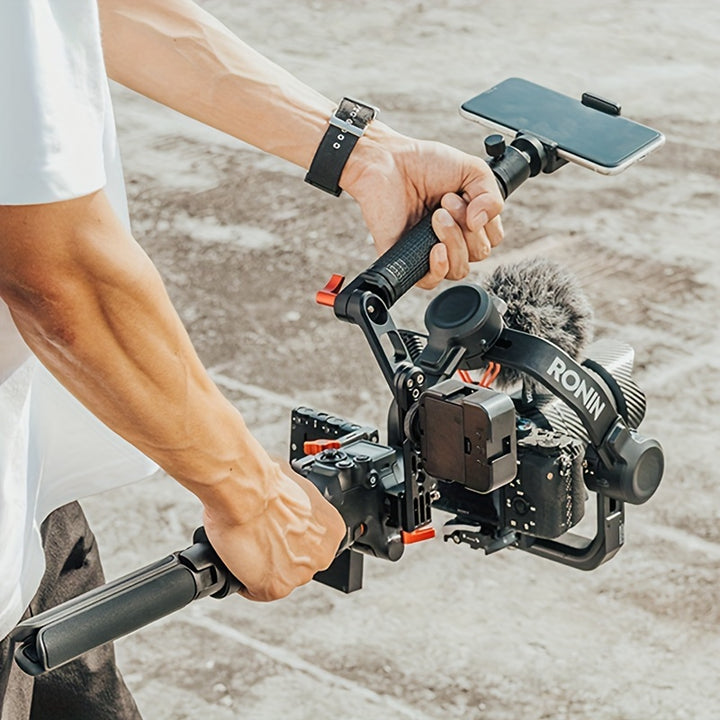 Minifocus Aluminum Alloy Gimbal Handle With Nato Clamp  Adjustable Lightweight  Foldable For Dji Rs2Rsc2Rs3Rs4 Series  Ergonomic MultiAngle Stabilizer Grip