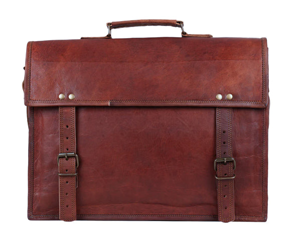 Rustic Leather Briefcase 15"