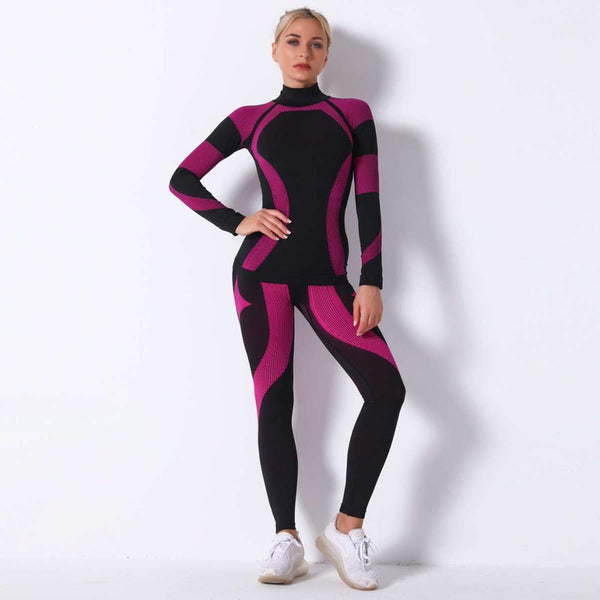 Women Thermal Suit Spring Autumn Winter Quick Dry Thermo Sporting Sets Female Fitness Gymming Long Johns 18A